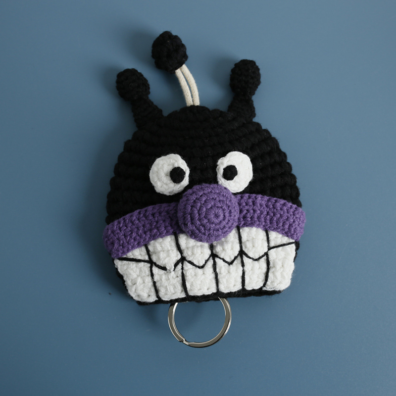 Θήκη κλειδιών, χειροποίητη πλεκτή από βαμβάκι, με ζωικό μοτίβο, unisex, άνοιξη 2025