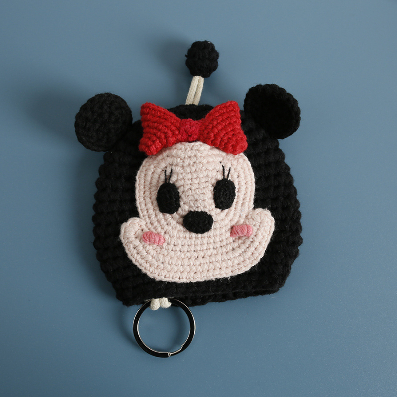 Θήκη κλειδιών, χειροποίητη πλεκτή από βαμβάκι, με ζωικό μοτίβο, unisex, άνοιξη 2025