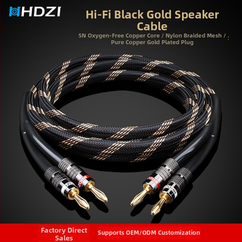 HHDZI kabel zvučnika – čisti bakar s posrebrenim slojem za glavne zvučnike, Hi-Fi kabel za spajanje, dvokanalni