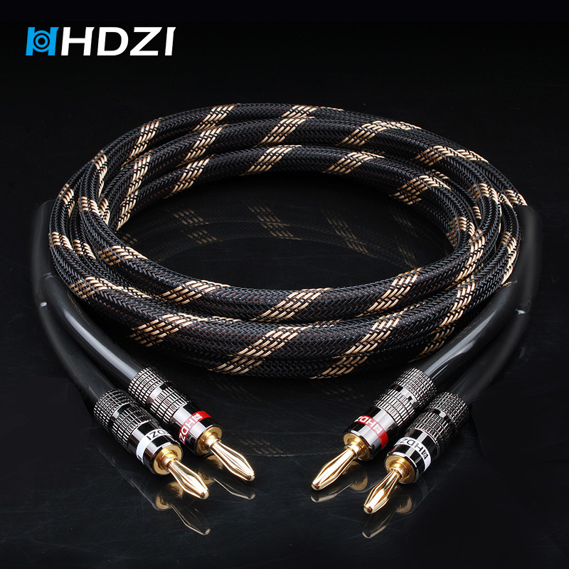 HHDZI kabel zvučnika – čisti bakar s posrebrenim slojem za glavne zvučnike, Hi-Fi kabel za spajanje, dvokanalni