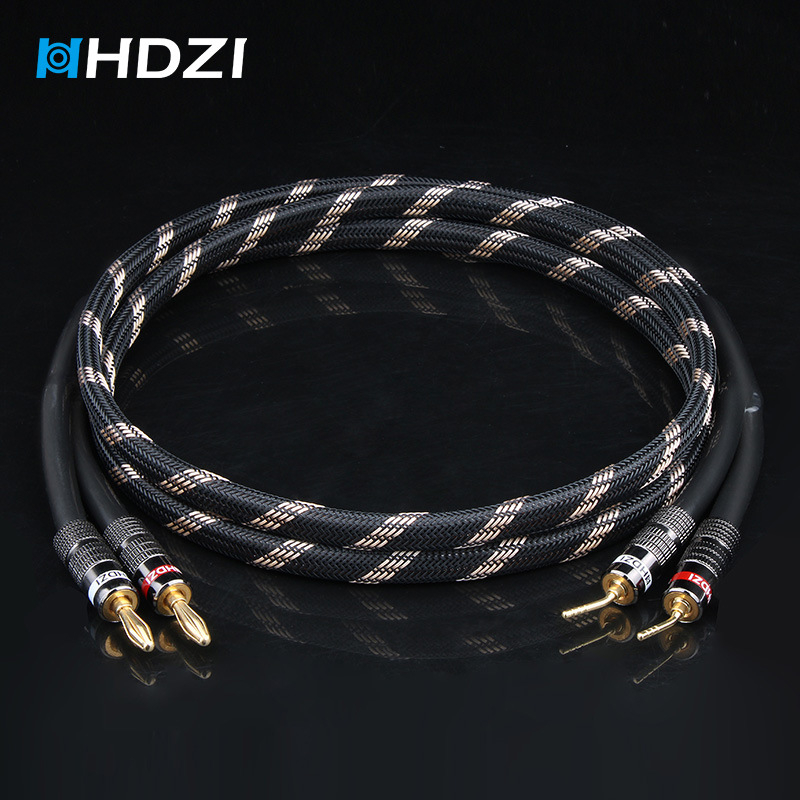 HHDZI kabel zvučnika – čisti bakar s posrebrenim slojem za glavne zvučnike, Hi-Fi kabel za spajanje, dvokanalni