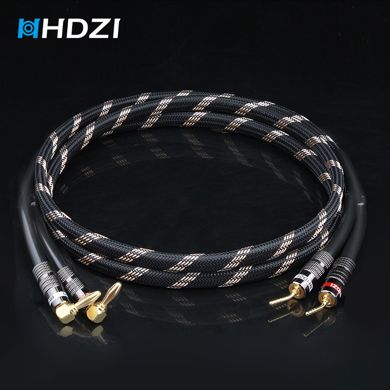 HHDZI kabel zvučnika – čisti bakar s posrebrenim slojem za glavne zvučnike, Hi-Fi kabel za spajanje, dvokanalni