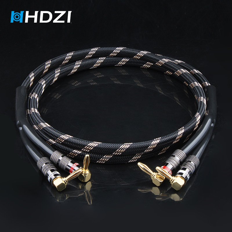 HHDZI kabel zvučnika – čisti bakar s posrebrenim slojem za glavne zvučnike, Hi-Fi kabel za spajanje, dvokanalni