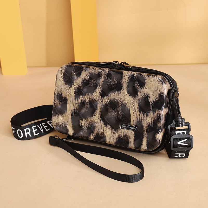 Козметична чанта с твърд корпус, водоустойчива PVC, разширение и цип, модел на райета