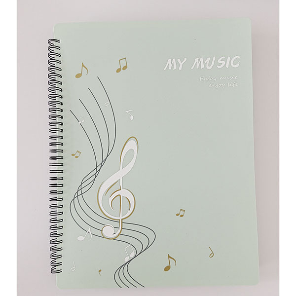 Папка за нотни листове за пиано с клип, пластмасова, регулируема, без отблясък, печат на лого