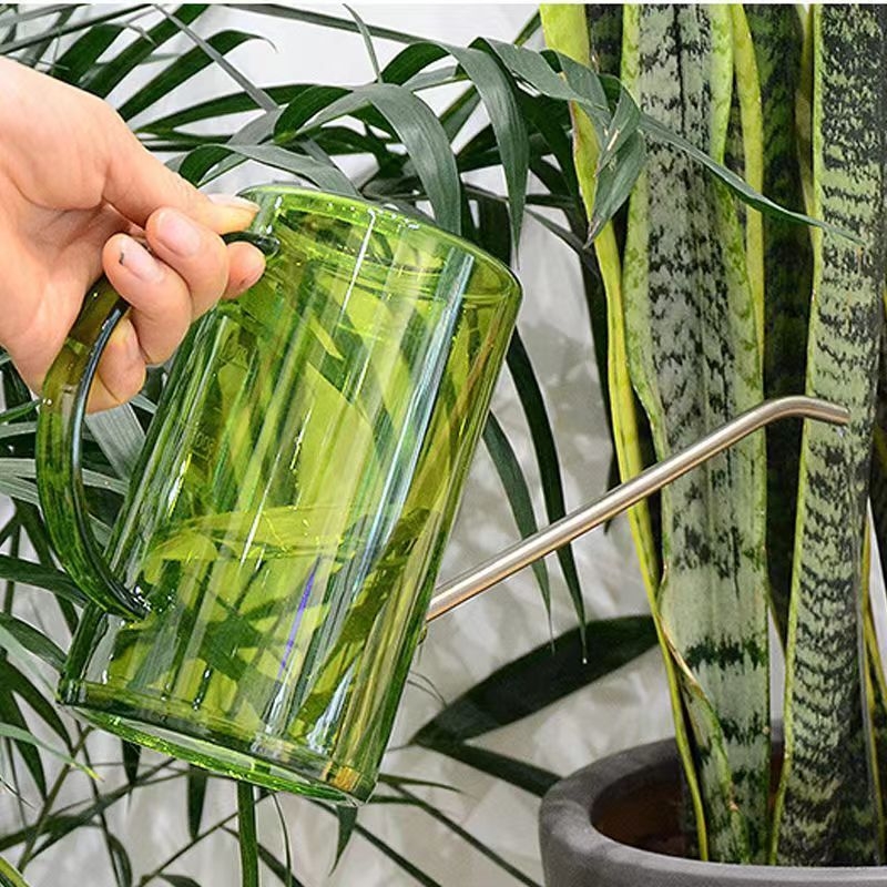 Qitazz Cană de udare pentru flori, cioc lung, Material POM, Design Scandinav Simplu, Conectare rapidă