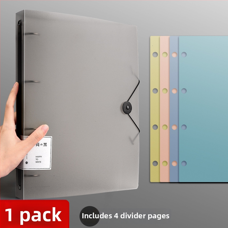 A4 4‑dierová priehradka na dokumenty – PP materiál, organizér na dokumenty, perforovaný formát, rozmery 320 × 248 mm