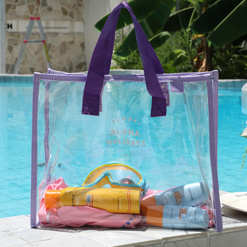 Geantă de voiaj din PVC transparent, cu formă cub, pentru depozitare multipurpose (pantofi, cosmetică, articole personale)