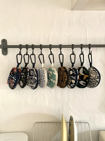 Novčanik za kovanice od pamuka i lana, cvjetni uzorak, gradski minimalistički stil, prozračan materijal