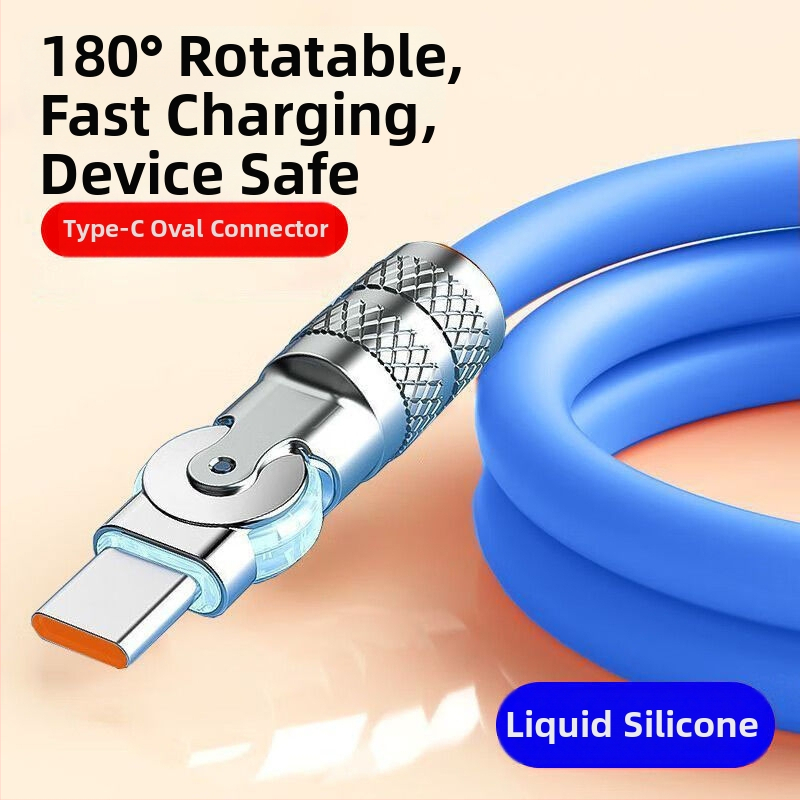 Griežams Android ātrās uzlādes kabelis ar LED 240W, piemērots Huawei, Honor, Xiaomi un ViOP spēļu tālruņiem