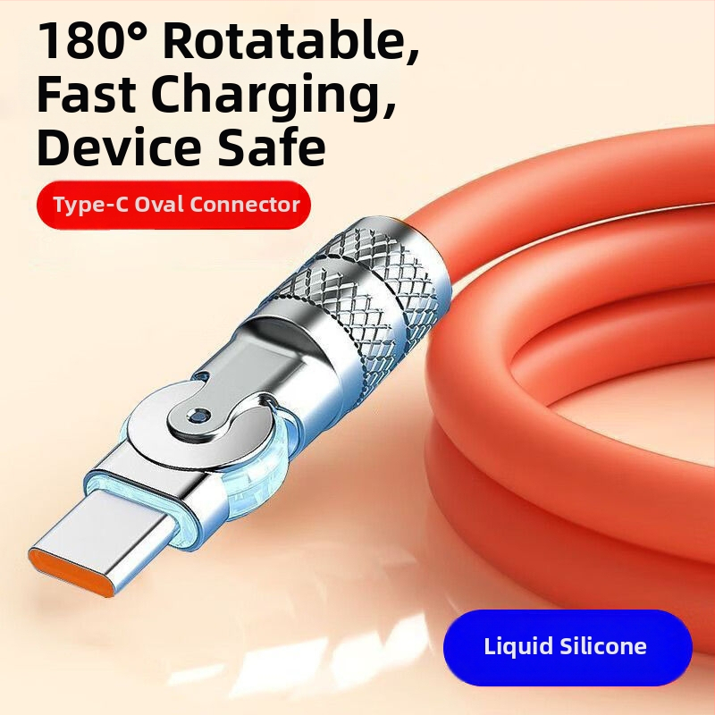 Griežams Android ātrās uzlādes kabelis ar LED 240W, piemērots Huawei, Honor, Xiaomi un ViOP spēļu tālruņiem