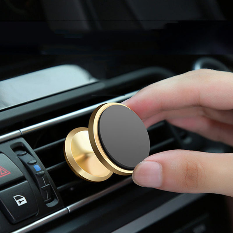 Magnetski držač automobila za telefon s klipom za ventilaciju - Snap-On, aluminijska legura, držač navigacije