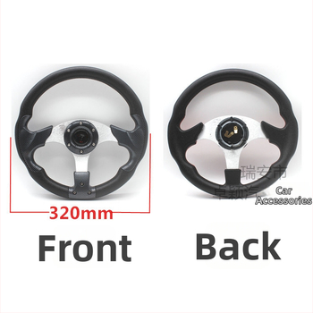 Sacīkšu stūre automašīnai, PU materiāls, modelis 5197, modifikēts stūris vispārējai modifikācijai