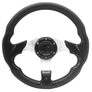 Sacīkšu stūre automašīnai, PU materiāls, modelis 5197, modifikēts stūris vispārējai modifikācijai