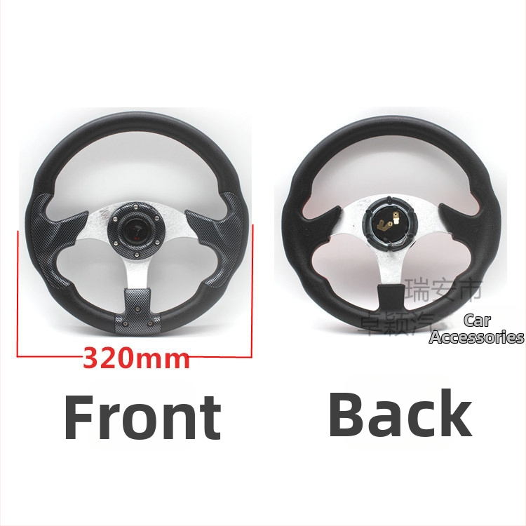 Sacīkšu stūre automašīnai, PU materiāls, modelis 5197, modifikēts stūris vispārējai modifikācijai