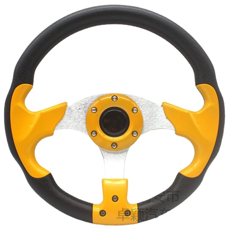 Sacīkšu stūre automašīnai, PU materiāls, modelis 5197, modifikēts stūris vispārējai modifikācijai