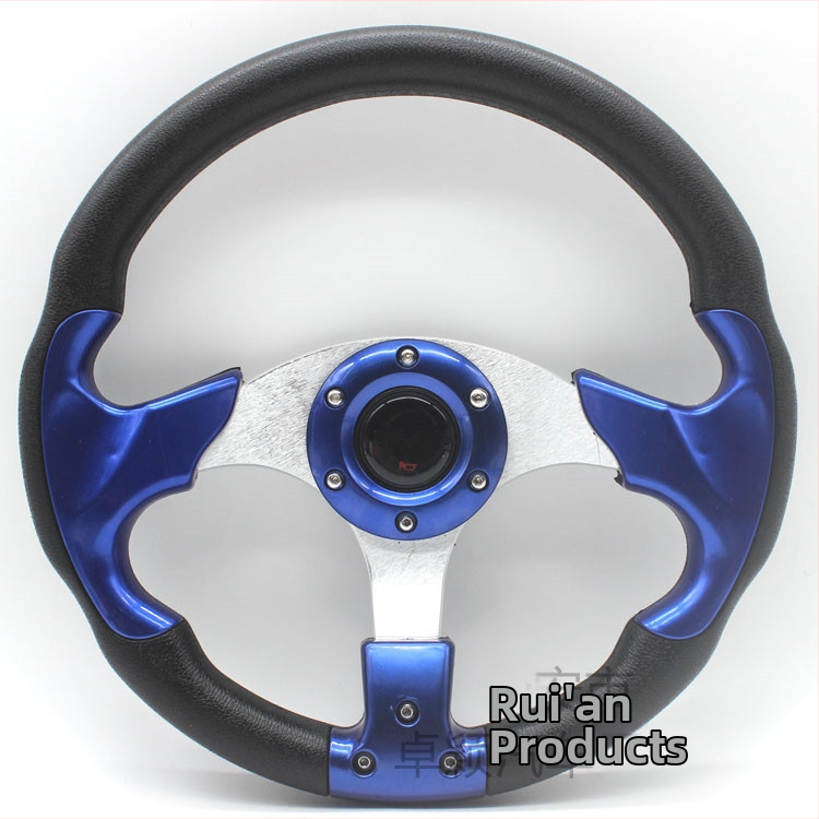 Sacīkšu stūre automašīnai, PU materiāls, modelis 5197, modifikēts stūris vispārējai modifikācijai