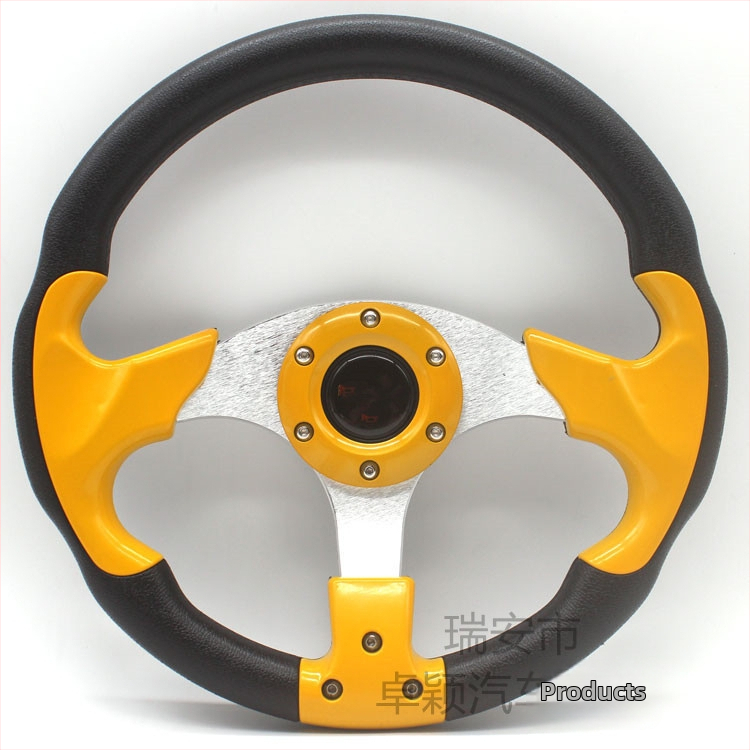 Sacīkšu stūre automašīnai, PU materiāls, modelis 5197, modifikēts stūris vispārējai modifikācijai