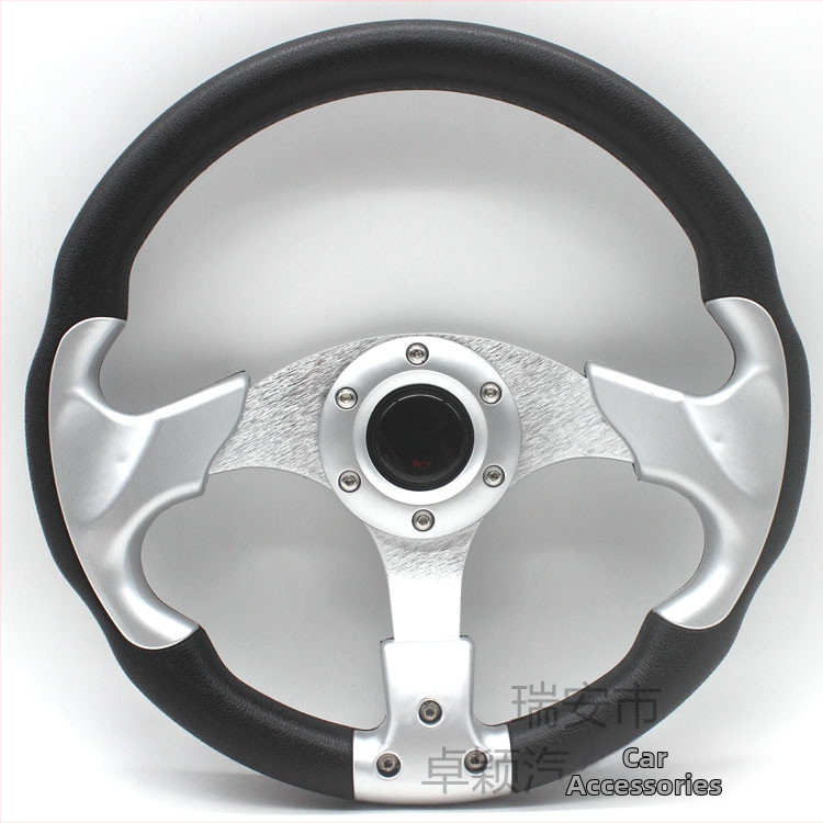 Sacīkšu stūre automašīnai, PU materiāls, modelis 5197, modifikēts stūris vispārējai modifikācijai