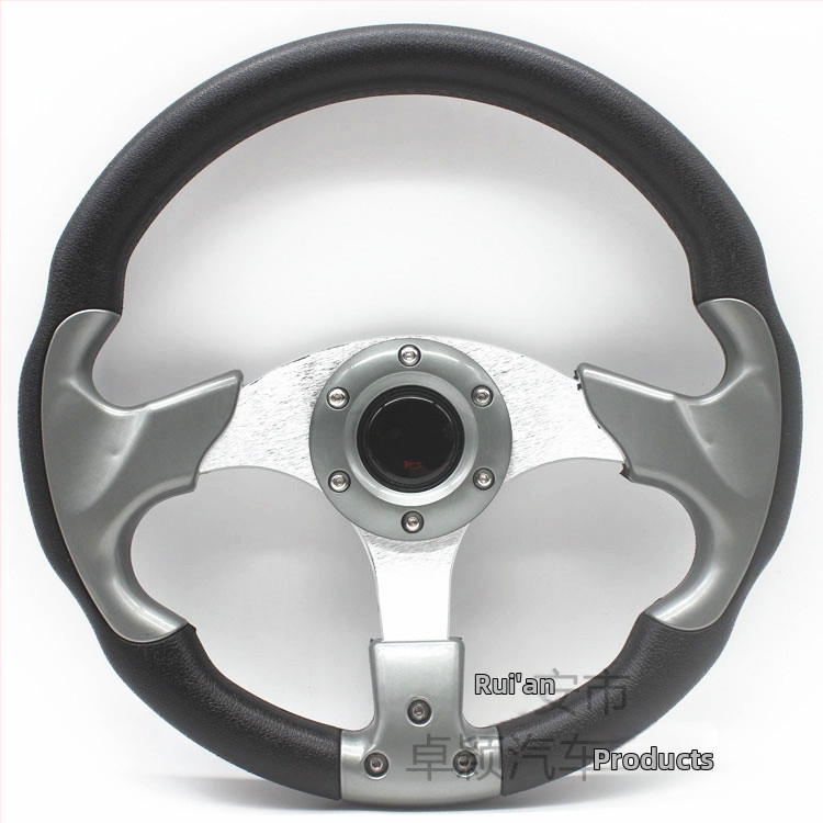 Sacīkšu stūre automašīnai, PU materiāls, modelis 5197, modifikēts stūris vispārējai modifikācijai