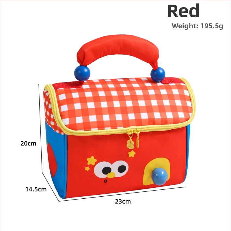 Изолирана чанта за обяд във форма на домче с детски карикатурен принт; Oxford плат; с цип за затваряне; подплата за изолация