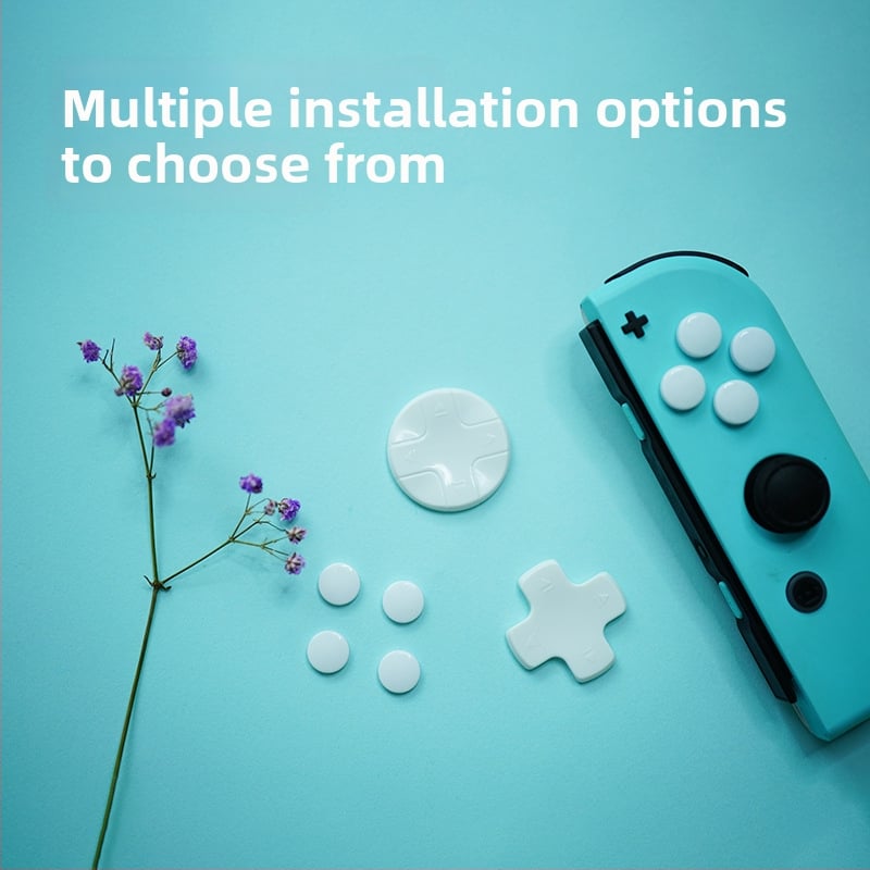 Pokrovky tlačidiel Switch Joy-Con pre D-pad kríž a kruhové tlačidlo (ABS, model aksw-016, 20 g)