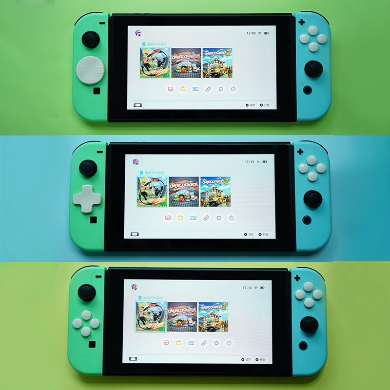 Pokrovky tlačidiel Switch Joy-Con pre D-pad kríž a kruhové tlačidlo (ABS, model aksw-016, 20 g)