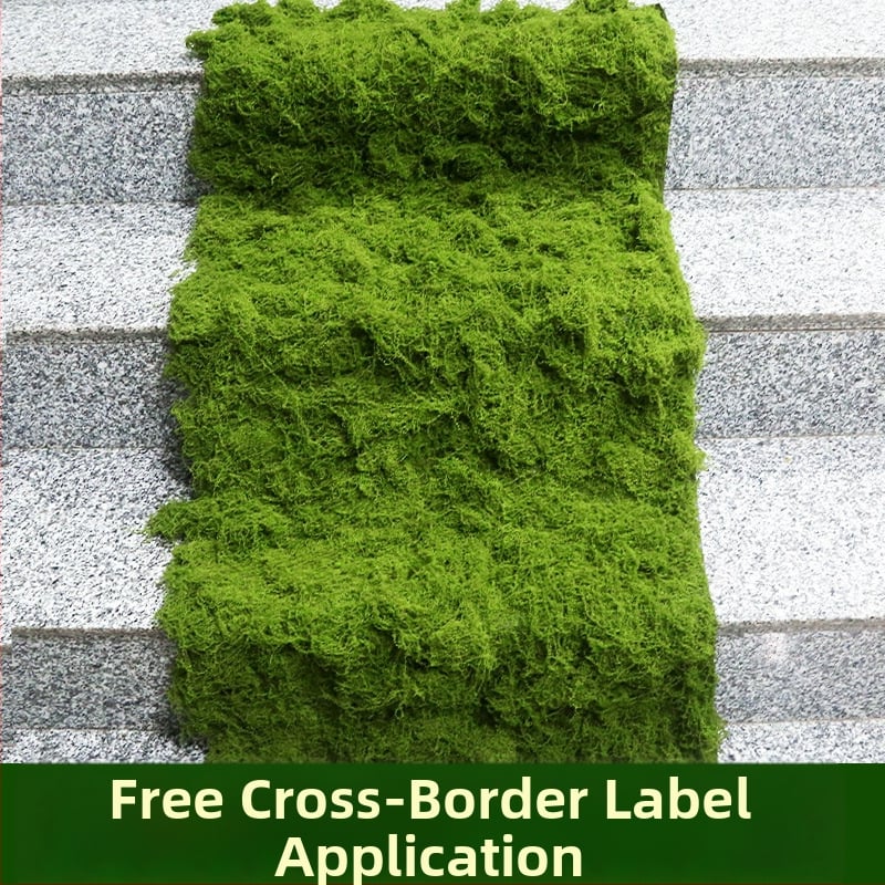 Изкуствен мъх текстил за мини ландшафт – флокирана повърхност, полиестер + нетъкан текстил, персонализируемо, опаковка: Opp торба