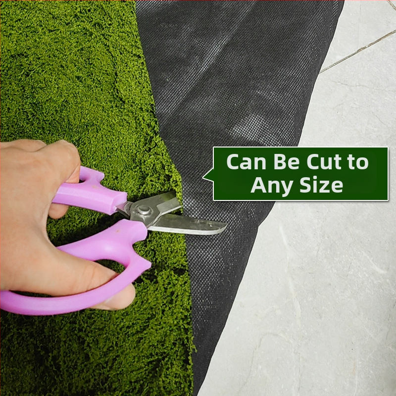 Mākslīgais sūnas tepiķis – flokots, poliesters + netkaina audums, mikro ainavas dekors, pielāgojams, iepakojums: Opp maisiņa