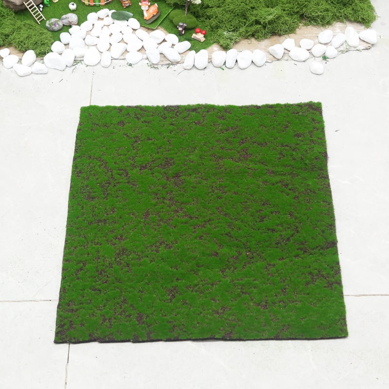 Изкуствен мъх текстил за мини ландшафт – флокирана повърхност, полиестер + нетъкан текстил, персонализируемо, опаковка: Opp торба