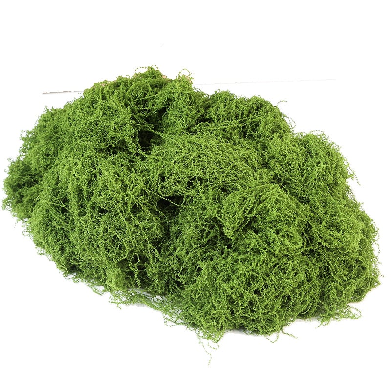 Изкуствен мъх текстил за мини ландшафт – флокирана повърхност, полиестер + нетъкан текстил, персонализируемо, опаковка: Opp торба