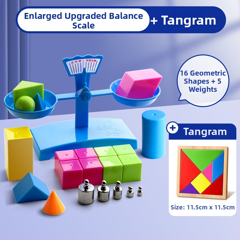 Σετ Ζυγαριάς Ισορροπίας για Διδασκαλία – PP Υλικό, Κατάλληλο για Παιδιά 3–6 Ετών, Σετ με Δίσκο Και Βάρη