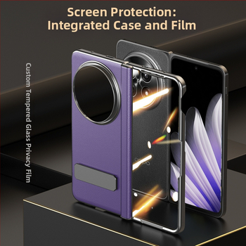 Kožené puzdro OPPO Find N5 s otáčajúcim podstavcom a centrálnym kĺbom, matný povrch, proti pádu, magnetické priťahovanie