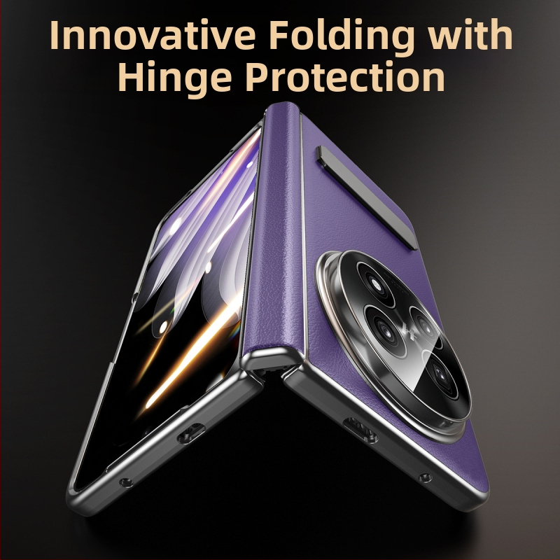 Kožené puzdro OPPO Find N5 s otáčajúcim podstavcom a centrálnym kĺbom, matný povrch, proti pádu, magnetické priťahovanie