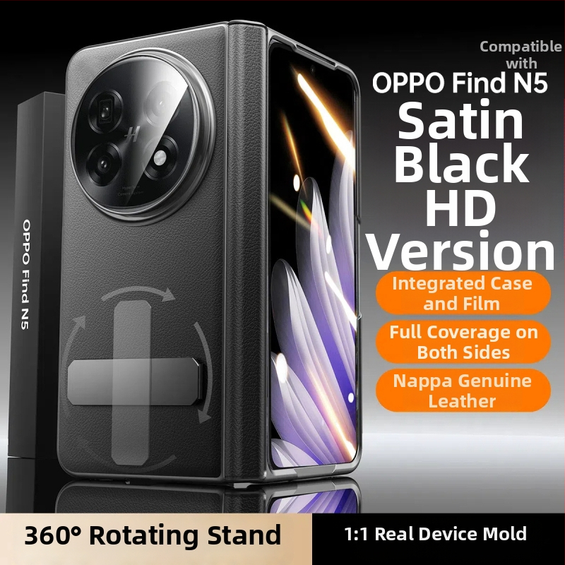 Kožené puzdro OPPO Find N5 s otáčajúcim podstavcom a centrálnym kĺbom, matný povrch, proti pádu, magnetické priťahovanie