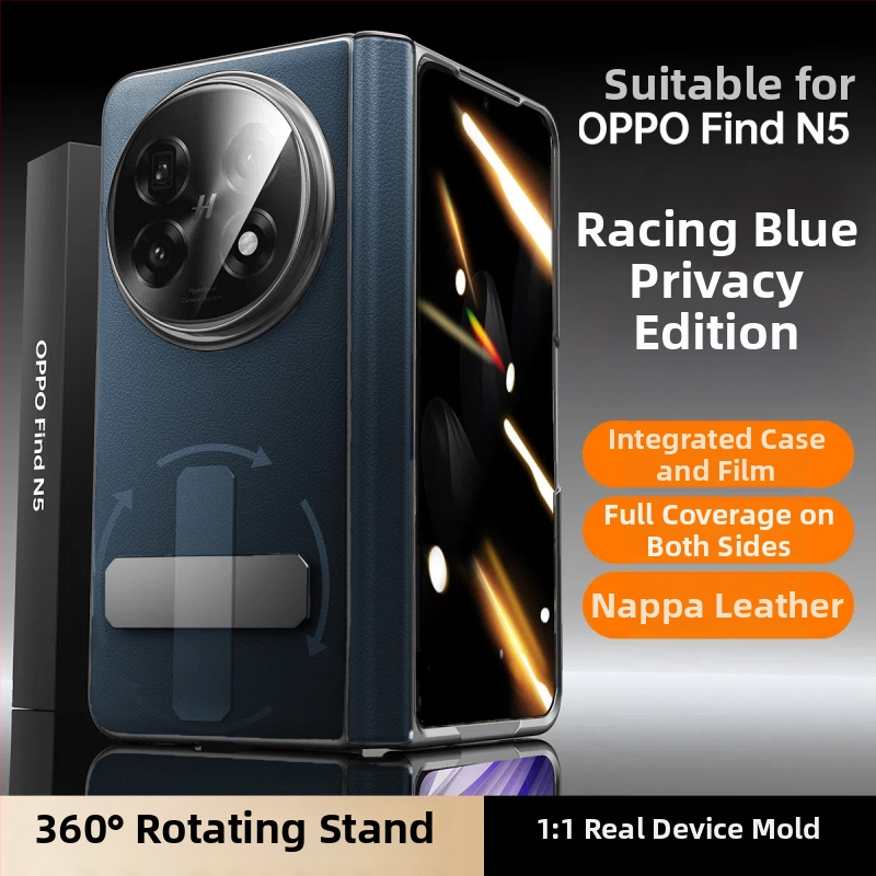 Kožené puzdro OPPO Find N5 s otáčajúcim podstavcom a centrálnym kĺbom, matný povrch, proti pádu, magnetické priťahovanie