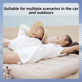 Išpūčiamas lova automobiliui su flokotu paviršiumi, lengvas 2,8 kg, maksimali apkrova 150 kg
