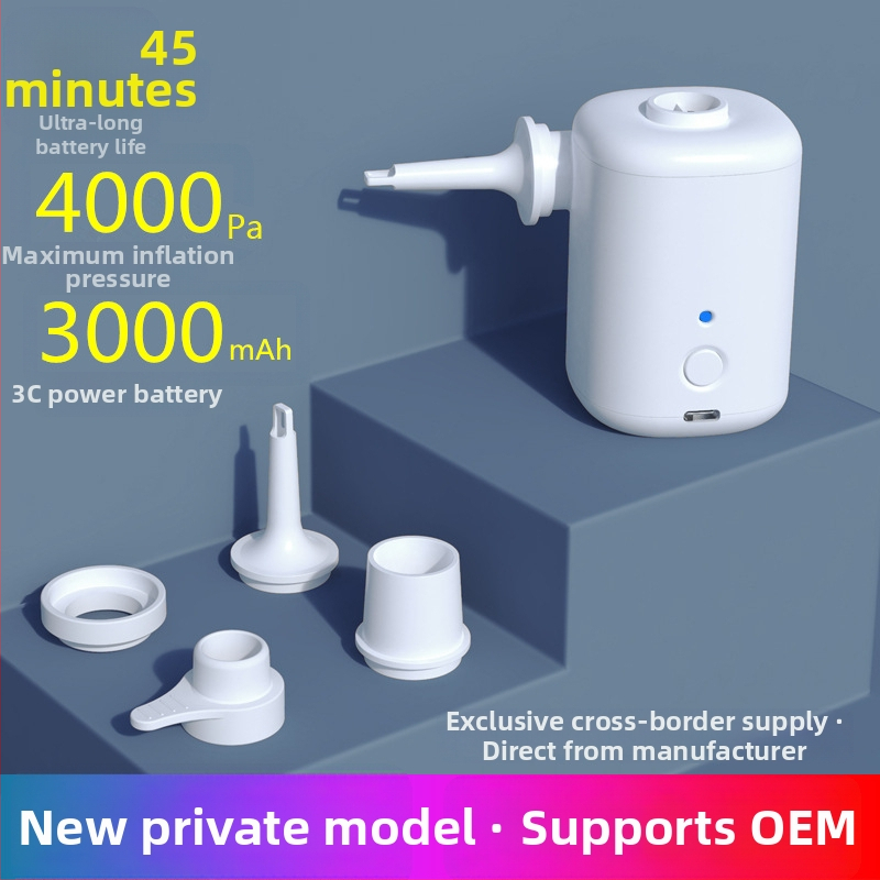 Vonkajšia dvojúčelová prenosná vzduchová pumpa – USB napájanie, 12V, 70 L/min, 0,148 kg, <=80W