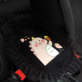 Automašīnas centrālās rokas balstāmās spilventiņš ar karikatūras mežģīņu dizainu; velūra materiāls; zīmols Vika; piemērots atveramai rokasbaltei