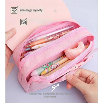 HCYWX trostruko Oxford etui za olovke, velika kapaciteta, unisex, ručno crtani stil, težina 120 g