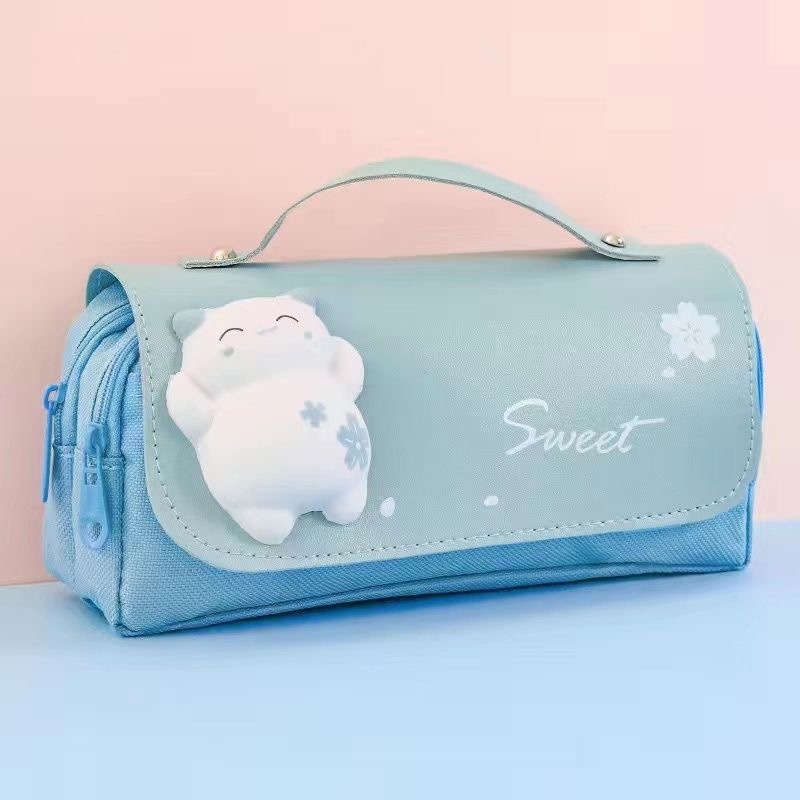 HCYWX trostruko Oxford etui za olovke, velika kapaciteta, unisex, ručno crtani stil, težina 120 g