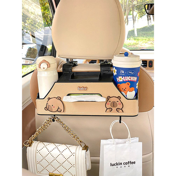 Οργανωτής πίσω καθίσματος με θήκη για ποτήρι και θήκη χαρτοπετσέτας — κατάλληλος για όλα τα αυτοκίνητα, κρεμάμενος, ανθεκτικός