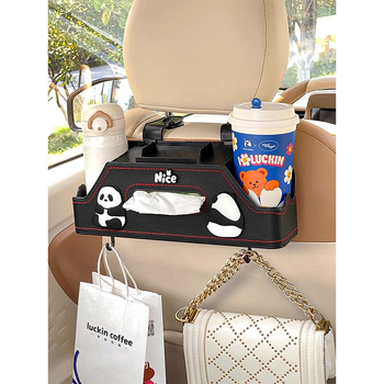 Οργανωτής πίσω καθίσματος με θήκη για ποτήρι και θήκη χαρτοπετσέτας — κατάλληλος για όλα τα αυτοκίνητα, κρεμάμενος, ανθεκτικός