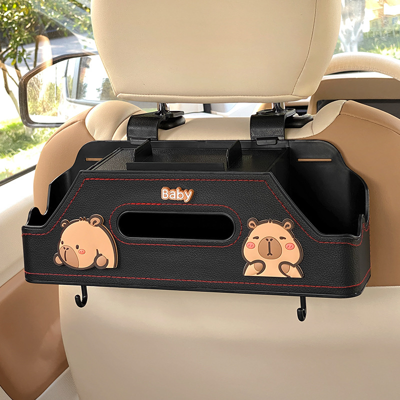 Οργανωτής πίσω καθίσματος με θήκη για ποτήρι και θήκη χαρτοπετσέτας — κατάλληλος για όλα τα αυτοκίνητα, κρεμάμενος, ανθεκτικός