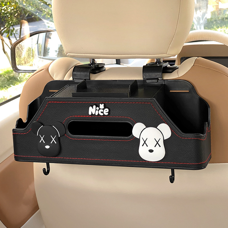 Οργανωτής πίσω καθίσματος με θήκη για ποτήρι και θήκη χαρτοπετσέτας — κατάλληλος για όλα τα αυτοκίνητα, κρεμάμενος, ανθεκτικός