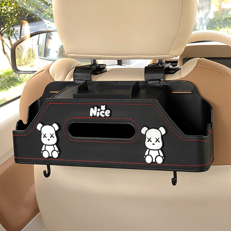 Οργανωτής πίσω καθίσματος με θήκη για ποτήρι και θήκη χαρτοπετσέτας — κατάλληλος για όλα τα αυτοκίνητα, κρεμάμενος, ανθεκτικός