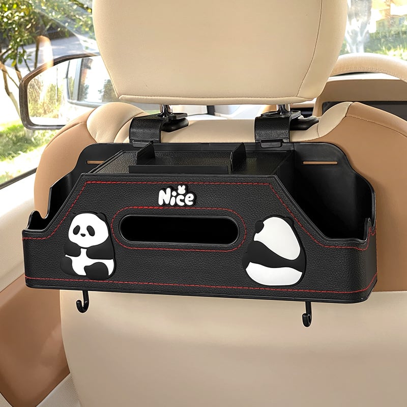 Οργανωτής πίσω καθίσματος με θήκη για ποτήρι και θήκη χαρτοπετσέτας — κατάλληλος για όλα τα αυτοκίνητα, κρεμάμενος, ανθεκτικός
