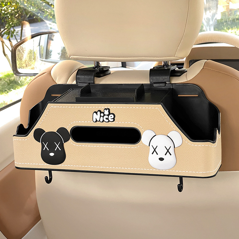 Οργανωτής πίσω καθίσματος με θήκη για ποτήρι και θήκη χαρτοπετσέτας — κατάλληλος για όλα τα αυτοκίνητα, κρεμάμενος, ανθεκτικός