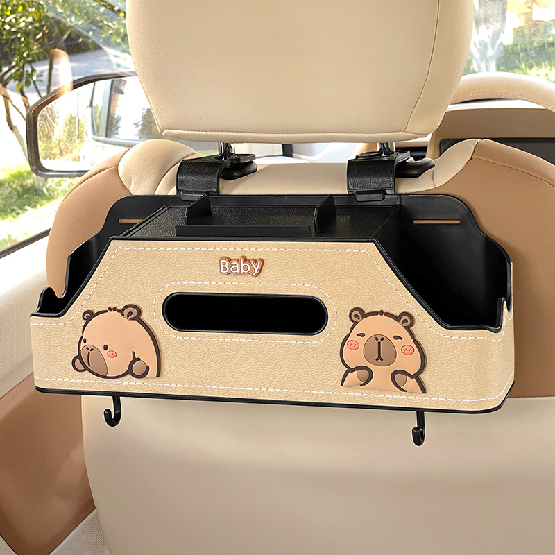 Οργανωτής πίσω καθίσματος με θήκη για ποτήρι και θήκη χαρτοπετσέτας — κατάλληλος για όλα τα αυτοκίνητα, κρεμάμενος, ανθεκτικός