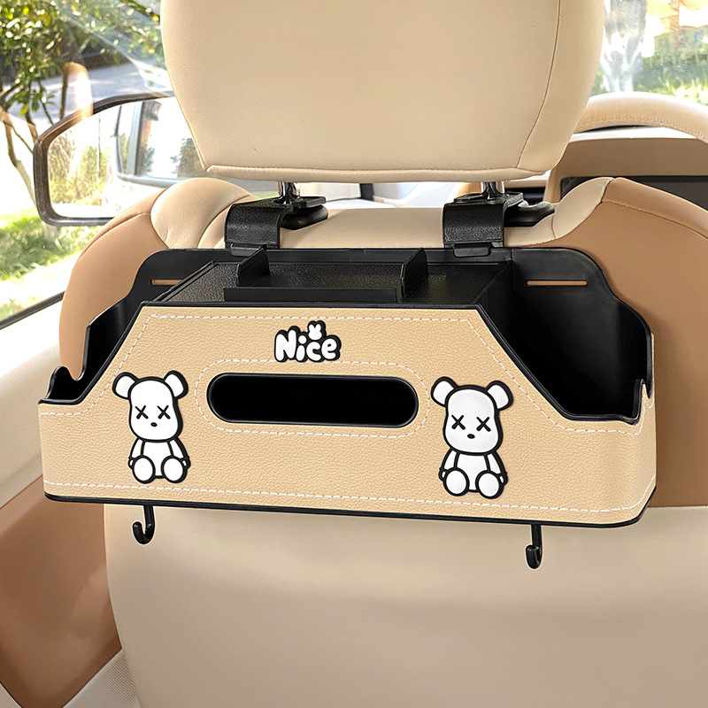 Οργανωτής πίσω καθίσματος με θήκη για ποτήρι και θήκη χαρτοπετσέτας — κατάλληλος για όλα τα αυτοκίνητα, κρεμάμενος, ανθεκτικός